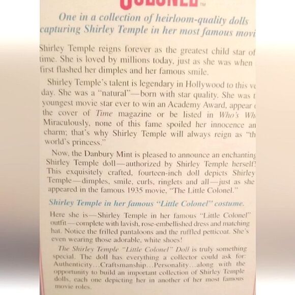 Shirley Temple doll by Danbury Mint - Picture 4 of 8